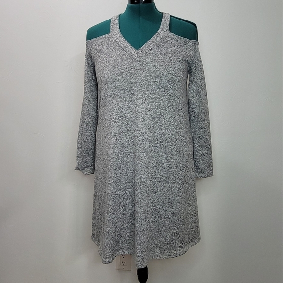 Women's Cold Shoulder Dress - Picture 1 of 4